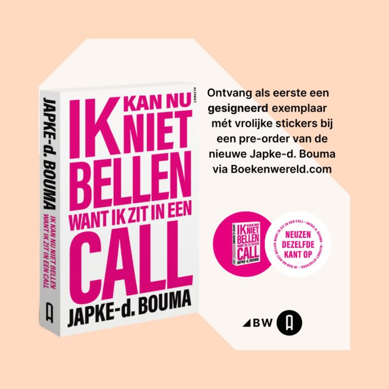 De nieuwe Japke-d. Bouma – gesigneerd én met stickers